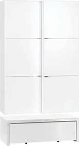 Βιβλιοθήκη Young κλειστή με συρτάρι-Λευκό-107 x 95 x 194 εκ. - 107.00Χ95.00Χ194.00cm