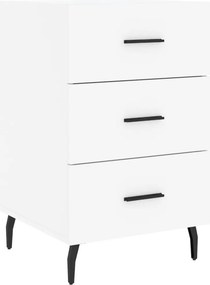 vidaXL Κομοδίνο Λευκό 40 x 40 x 66 εκ. από Επεξεργασμένο Ξύλο