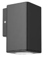 Απλίκα Τοίχου Ορθογώνια GU10 9W Πλαστικό IP65 ΦOS_ME-21-0200-19-Ανθρακί 21-0200-19
