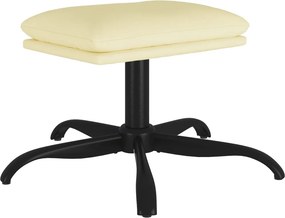 vidaXL Υποπόδιο Κρεμ 60x60x36 εκ. από Συνθετικό Δέρμα