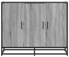 Sideboard Grey Sonoma 94x35x76 cm Ξύλινη κατασκευή - Γκρι