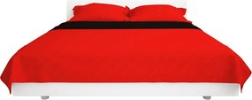131554 vidaXL Double-sided Quilted Bedspread Red and Black 230x260 cm