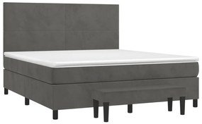 ΚΡΕΒΑΤΙ BOXSPRING ΜΕ ΣΤΡΩΜΑ ΣΚΟΥΡΟ ΓΚΡΙ 160X200 ΕΚ. ΒΕΛΟΥΔΙΝΟ 3137732