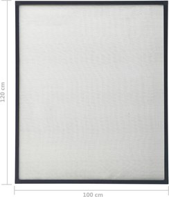 vidaXL Σήτα Παραθύρου Ανθρακί 100 x 120 εκ.