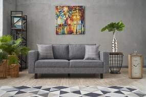 Διθέσιος Καναπές Γκρι KALE LINEN 91x180x83