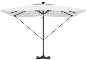 vidaXL Κανδυλέρας Ρόμα με Ηλιακά LED - Σαμπανί - 286 x 285 x 270 εκ. - Αλουμίνιο