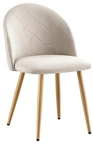 RIO ΦΥΣΙΚΟ/BEIGE ΥΦΑΣΜΑ(Σ4)ΚΑΡΕΚΛΑ ΜΕΤΑΛΛΙΚΗ - (47X53.5X49-80εκ.), Χρώμα: ΦΥΣΙΚΟ/BEIGE - ZITA PLUS