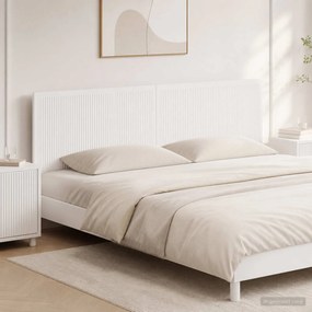 vidaXL Κεφαλάρι Τοίχου EDE Λευκό Επεξεργασμένο Ξύλο