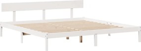 vidaXL Σκελετός Κρεβ. Χωρίς Στρώμα Λευκό 180x200 εκ Μασίφ Πεύκο