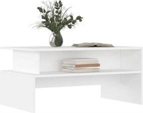 vidaXL Τραπεζάκι Σαλονιού Λευκό 90 x 55 x 42,5 εκ. Επεξεργασμένο Ξύλο
