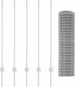 vidaXL Τεντώτο με στήριγμα Ασημί 1,2 x 10 m Ατσάλι