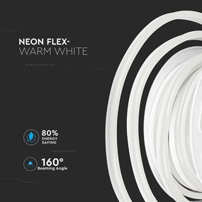 Αδιάβροχη Led Ταινία NEON FLEX 24V 10m Θερμό Λευκό V-TAC 2513