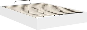 vidaXL Κρεβάτι Οθωμανικού Τύπου με αποθήκευση Λευκός 193 x 135 x 25 εκ