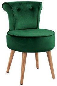 Velvet stool with back Guillem  green 44,5x50x70 cm.