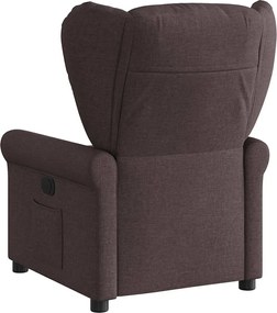 vidaXL Πολυθρόνα Ανακλινόμενη Ηλεκτρική Σκούρο Καφέ Υφασμάτινη