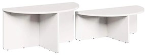 vidaXL Τραπεζάκι σαλονιού 2 pcs Λευκό 79 x 39.5 x 40 εκ