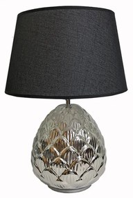 Φωτιστικό Επιτραπέζιο Κεραμικό Μαύρο-Ασημί Art Et Lumiere 40x56εκ. 10487