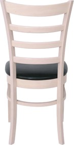 NATURALE Καρέκλα White Wash, Pu Μαύρο   2τμχ
