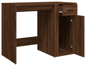 vidaXL Γραφείο Καφέ Δρυς 100x49x75 εκ. από Επεξεργασμένο Ξύλο
