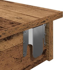 vidaXL Επιτοίχιος Μπαρ Τραπέζι Παλιό Ξύλο 102x45x103,5 cm