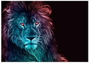 Αυτοκόλλητη ταπετσαρία ουράνιο τόξο λιοντάρι