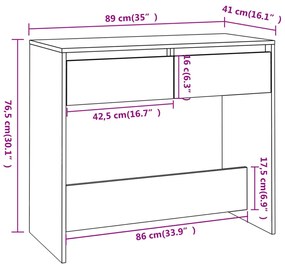 ΤΡΑΠΕΖΑΚΙ ΚΟΝΣΟΛΑ ΓΚΡΙ SONOMA 89X41X76,5 ΕΚ. ΑΠΟ ΜΟΡΙΟΣΑΝΙΔΑ 813000