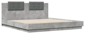 vidaXL Πλαίσιο Κρεβατιού με Κεφαλάρι και LED 160 x 200 εκ.