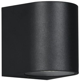 POWERTECH φωτιστικό τοίχου HLL-0187 για GU10 λάμπα, μεταλλικό, IP65, μαύρο