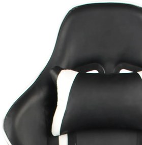 vidaXL Καρέκλα Gaming Περιστρεφόμενη Λευκή από PVC