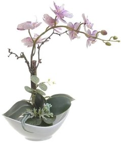 Διακοσμητικό Λουλούδι Σε Γλάστρα 3-85-246-0201 Υ38cm Green-Pink Inart Χαρτί