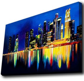 Πίνακας Καμβάς Με Φως Led 139LDG1128 70x45cm Multi Wallity Οριζόντιοι Ξύλο, Καμβάς