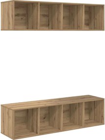 vidaXL Σετ επίπλου τηλεόρασης 2 pcs Artisan Oak Επεξεργασμένο ξύλο