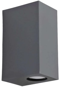 Φωτιστικό Οροφής - Σποτ C-042 15-0210 Square Up-Down 2xGU10 Led 10,2x7,5x16,5cm Grey Heronia
