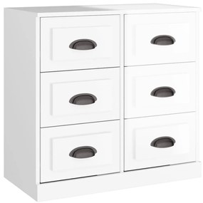 vidaXL Ντουλάπι Γυαλιστερό Λευκό 70x35,5x67,5 εκ. Επεξεργασμένο Ξύλο