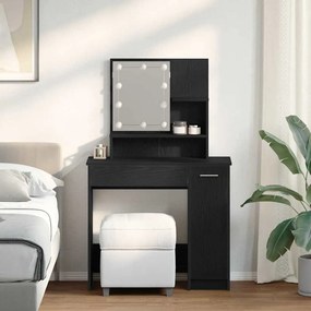 Τραπέζι περιποίησης με συρτάρι Μαύρη Οξυά 86,5 x 35 x 136 cm