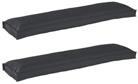 vidaXL Μαξιλάρια Παλέτας για Πάγκο 2 τεμ Μαύρο 150x40x8 εκ. Ύφασμα Oxford