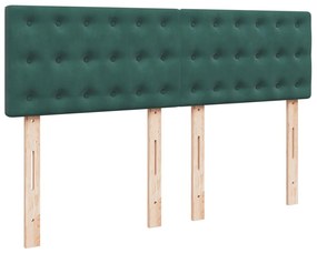 ΚΡΕΒΑΤΙ BOXSPRING ΜΕ ΣΤΡΩΜΑ ΣΚΟΥΡΟ ΠΡΑΣΙΝΟ 160X200ΕΚ. ΒΕΛΟΥΔΙΝΟ 3288669