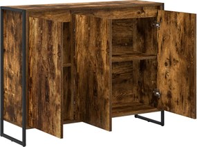 vidaXL Βοηθητικό ντουλάπι Καπνιστό Δρύς 96,5 x 30 x 75 εκ