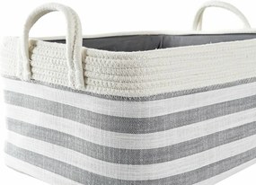 Σετ Καλαθιών DKD Home Decor Ρίγες 40 x 30 x 23 cm Γκρι