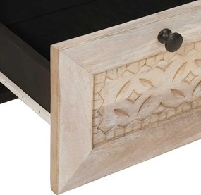 vidaXL Κομοδίνο Λευκό 50 x 33 x 62 εκ. Επεξεργασμένο Ξύλο
