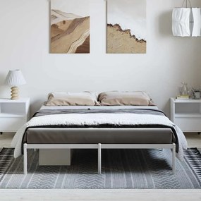vidaXL Πλαίσιο Κρεβατιού Λευκό 150 x 200 εκ. Μεταλλικό