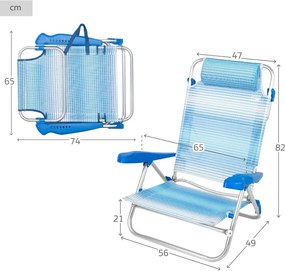 Καρέκλα στην παραλία Aktive 47 x 82 x 49 cm (x2)