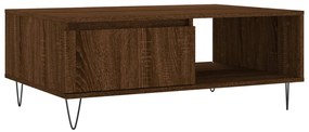 vidaXL Τραπεζάκι Σαλονιού Καφέ Δρυς 90x60x35εκ. από Επεξεργασμένο Ξύλο