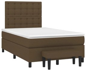 ΚΡΕΒΑΤΙ BOXSPRING ΜΕ ΣΤΡΩΜΑ ΣΚΟΥΡΟ ΚΑΦΕ 120X200 ΕΚ. ΥΦΑΣΜΑΤΙΝΟ 3136904