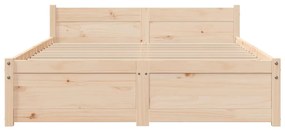 vidaXL Πλαίσιο Κρεβατιού 120 x 190 εκ. από Μασίφ Ξύλο Small Double