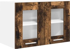 vidaXL Κρεμαστό ντουλάπι Καπνιστό Δρύς 60 x 31 x 40 εκ