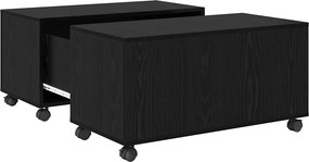 vidaXL Τραπεζάκι σαλονιού Μαύρη Οξυά 75 x 75 x 38 cm