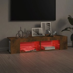 vidaXL Έπιπλο Τηλεόρασης με LED Καπνιστή Δρυς 135x39x30 εκ.