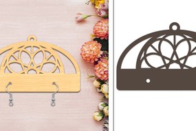 Σετ των 3 Intra απο ξύλο plywood Χρώμα wenge 3mm-4mm πάχος - Στήριγμα σκουλαρίκια Δίασταση 3x3 cm INTRAFABR-118764225