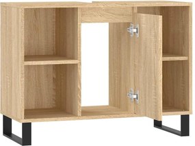 vidaXL Ντουλάπι Μπάνιου Sonoma Δρυς 80 x 33 x 60 εκ. από Επεξεργ. Ξύλο